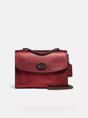 Coach Parker 18 Metallic Red Crossbody